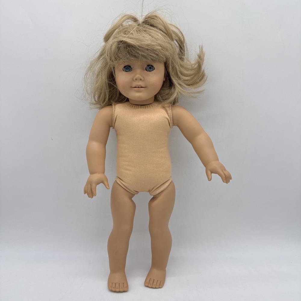American Girl Doll Pleasant Company Undressed Blonde Hair Blue Eyes ~18" (READ)